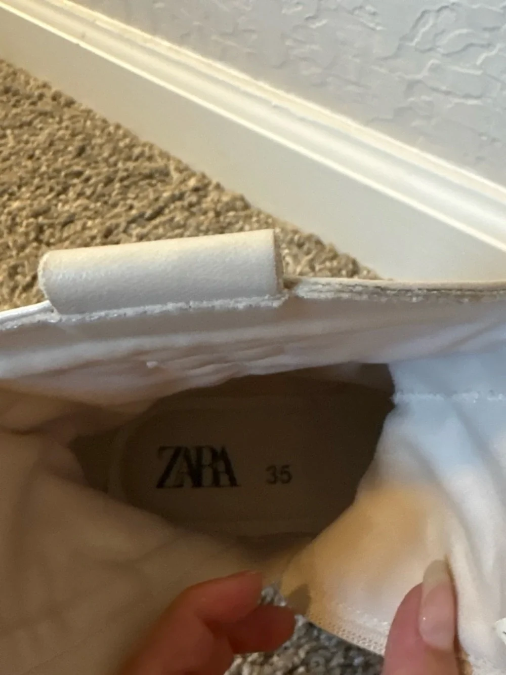 Zara Cream Western-Style Ankle Booties